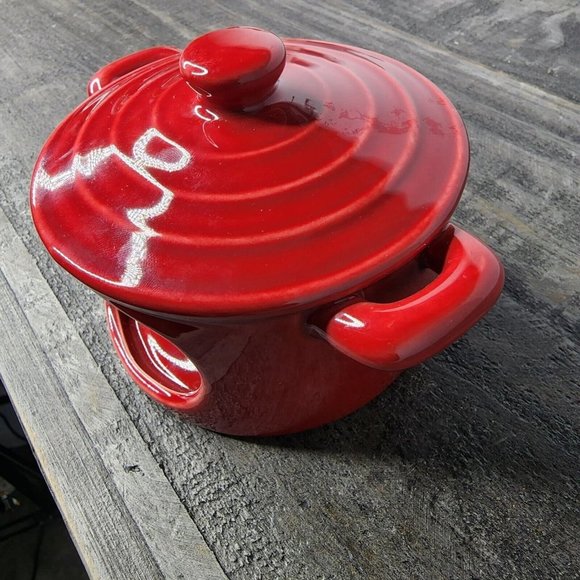 In the Kitchen Series Red Pot Scrubby Holder White Sponge - Picture 3 of 7